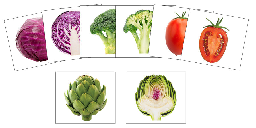 Vegetables Inside and Outside Matching Cards - Montessori Print Shop preschool activity
