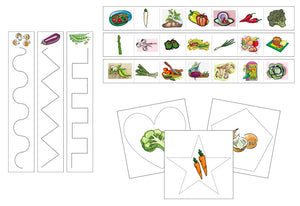 Vegetables Cutting Work - Preschool Activity by Montessori Print Shop