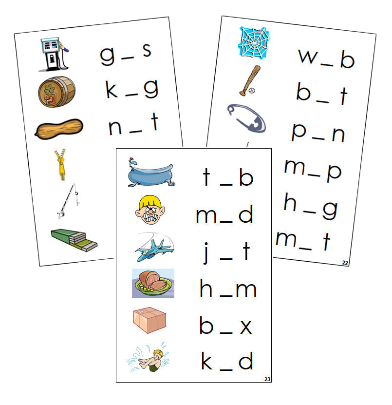 Step 1: Phonetic Vowel Sound Cards - Montessori language cards - Montessori Print Shop