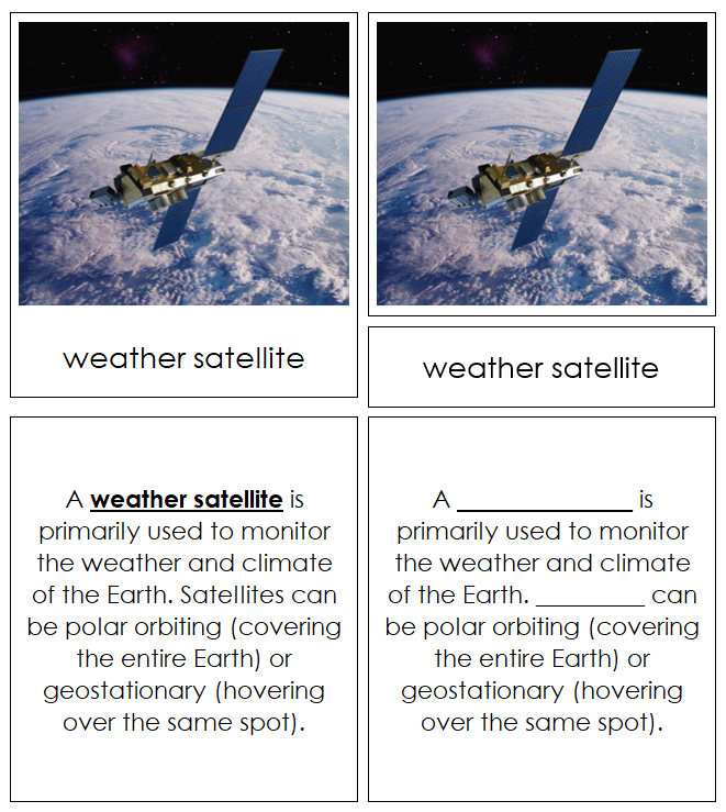 Types of Weather Instruments - Montessori Print Shop science materials