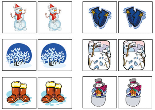 Winter Match-Up & Memory Game - Montessori Print Shop