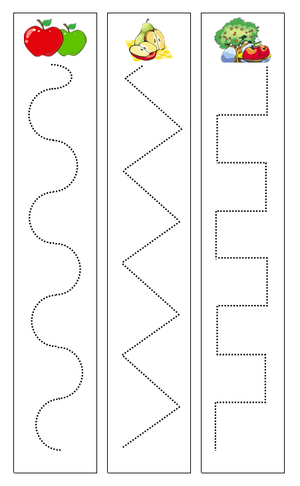 Apple Cutting Work - preschool cutting practice