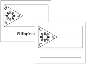 Asian Flags (Blackline Masters) - Montessori Print Shop continent study