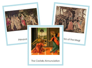 Sandro Botticelli Art Cards (borders) - Montessori Print Shop