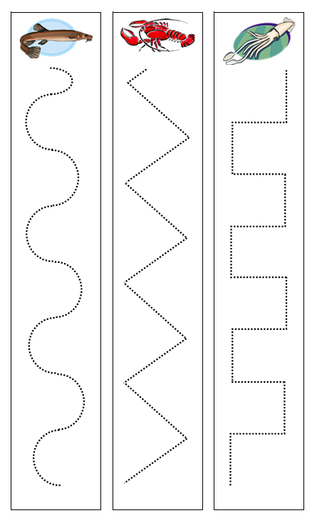 By The Sea Cutting Work - preschool cutting practice