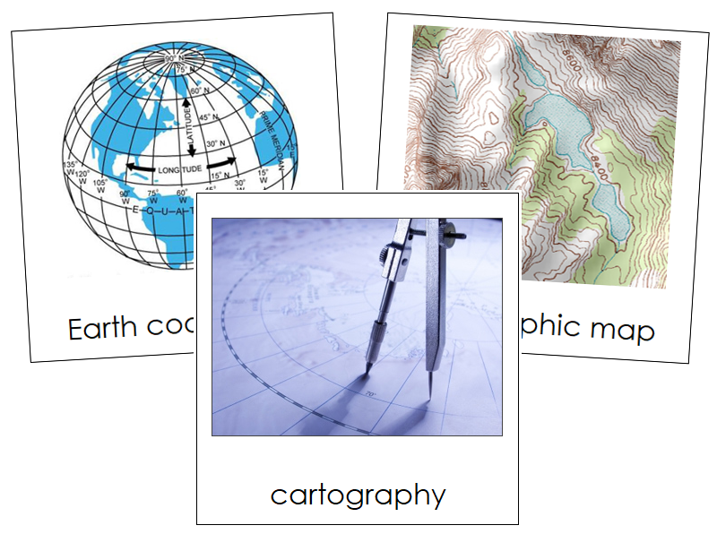 Cartography Nomenclature Cards - Montessori Print Shop