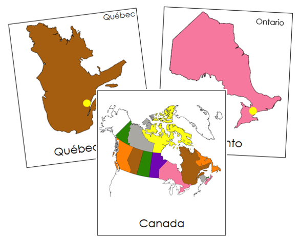 Canadian Capital Cities - Montessori geography cards