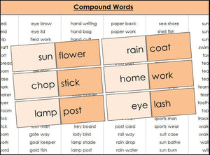 compound words (color) - Montessori Print Shop grammar