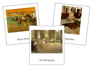 Edgar Degas Art Cards - montessori art materials