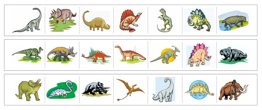 Dinosaurs Cutting Work - Preschool Activity by Montessori Print Shop