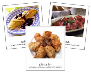 European Food 3-part cards - Montessori Print Shop