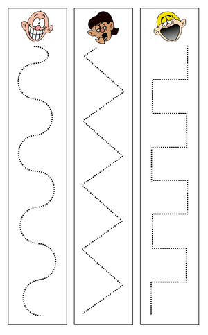 Face Cutting Work - Montessori Print Shop preschool cutting practice