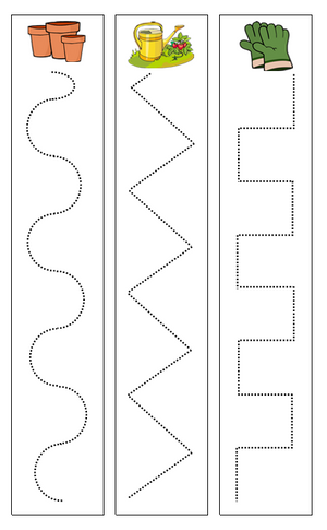 Garden Cutting Work - Montessori Print Shop preschool cutting practice