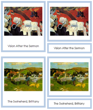 Paul Gauguin Art Cards (borders) - Montessori Print Shop