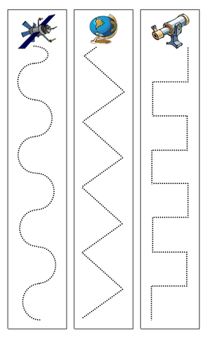 Geography & Astronomy Cutting Work - Montessori Print Shop preschool cutting practice