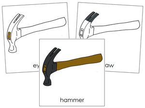 Hammer Nomenclature Cards - Montessori Print Shop