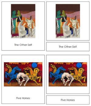 Maqbool Fida Husain 3-Part Art Cards - Montessori Print Shop
