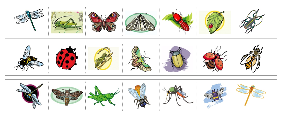 Insects Cutting Work - Montessori Print Shop Digital Download