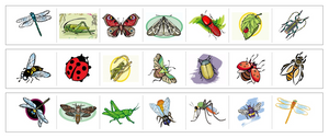 Insect Cutting Work - Montessori Print Shop preschool cutting practice