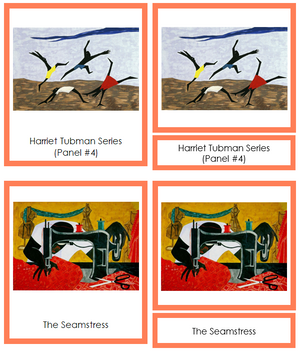 Jacob Lawrence Art Cards (color borders) - Montessori Print Shop