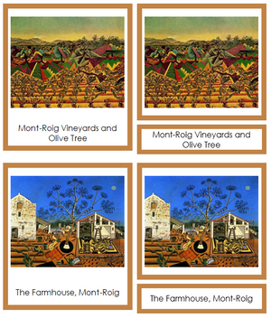 Joan Miro Art Cards (borders) - Montessori Print Shop