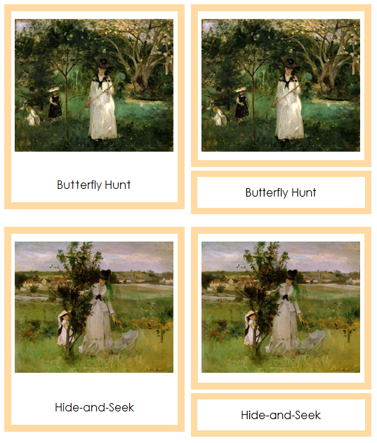 Berthe Morisot Art Cards (borders) - montessori art materials