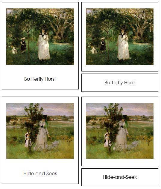 Berthe Morisot Art Cards - montessori art materials