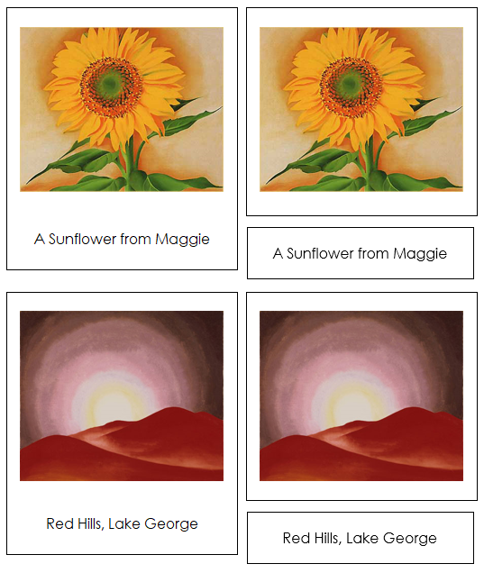 Georgia O'Keeffe Art Cards - montessori art materials