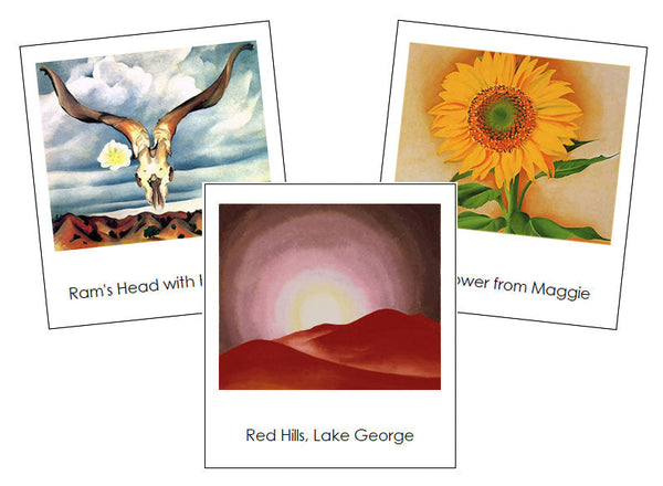 Georgia O'Keeffe Art Cards - Montessori Print Shop