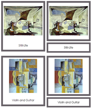 Pablo Picasso Art Cards (borders) - Montessori Print Shop