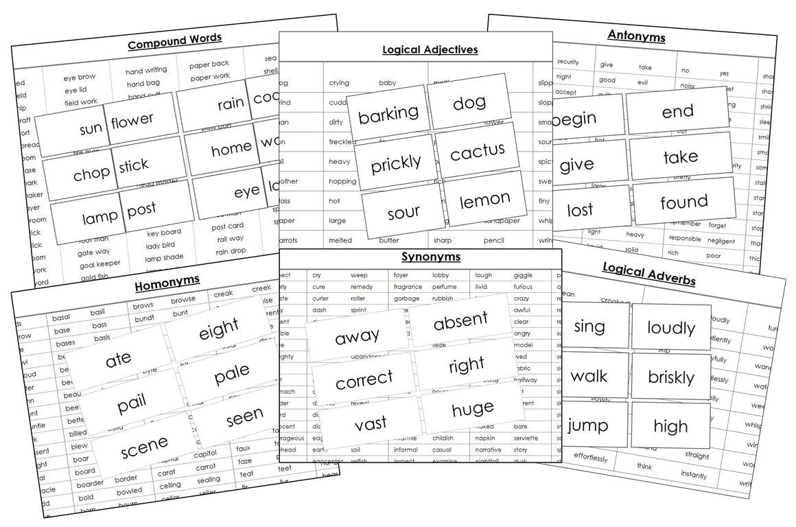 Primary Montessori Grammar Bundle (13 Lessons) - Montessori Print Shop Grammar Lessons