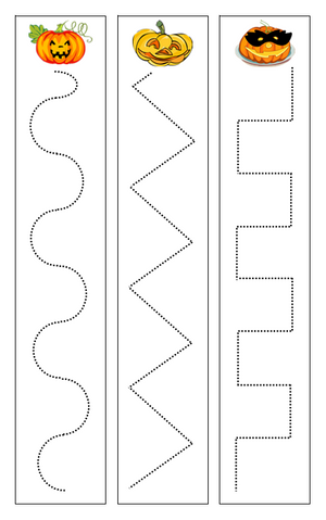 Pumpkins Cutting Work - Montessori Print Shop preschool cutting practice