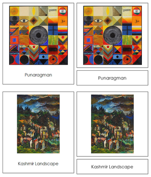 Sayed Haider Raza 3-Part Art Cards - Montessori Print Shop