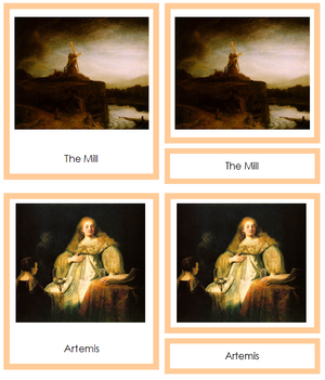 Rembrandt Art Cards (borders) - Montessori Print Shop