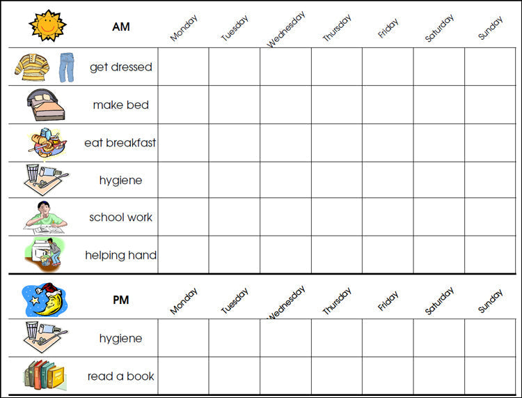 Responsibilities Chart For Home - Montessori Print Shop preschool materials