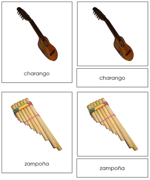 South American Musical Instruments - Montessori Print Shop continent study