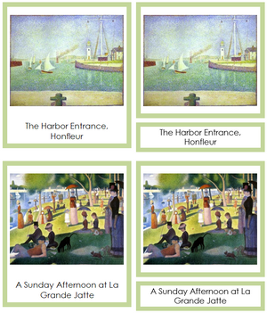 Georges Seurat Art Cards - montessori art materials