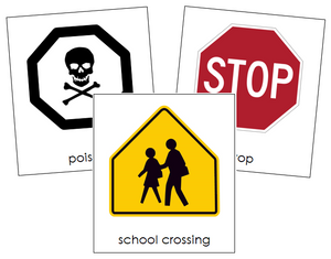 Safety Sign Cards - Montessori Print Shop