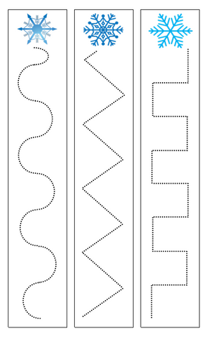 Snowflakes Cutting Work - Montessori Print Shop preschool cutting practiceSnowflakes Cutting Work - Montessori Print Shop preschool cutting practice