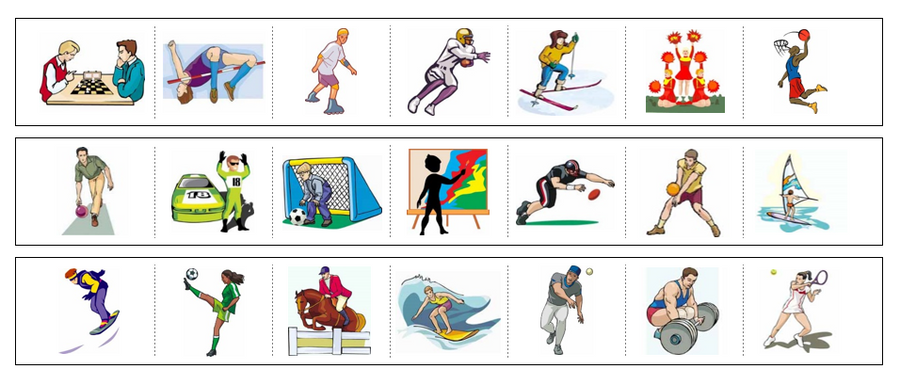 Sports & Leisure Cutting Work - Preschool Activity by Montessori Print Shop