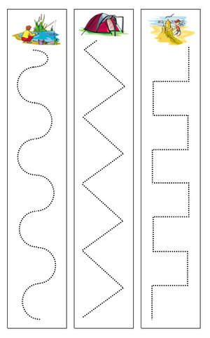 Summer Cutting Work - Montessori Print Shop preschool scissor practice