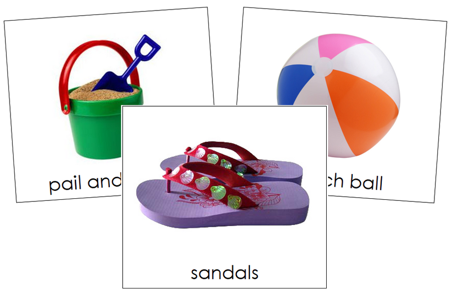 Summer Season Cards - Toddler Cards - Montessori Print Shop