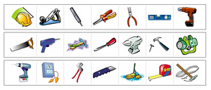 Tools Cutting Work - Montessori Print Shop preschool cutting practice