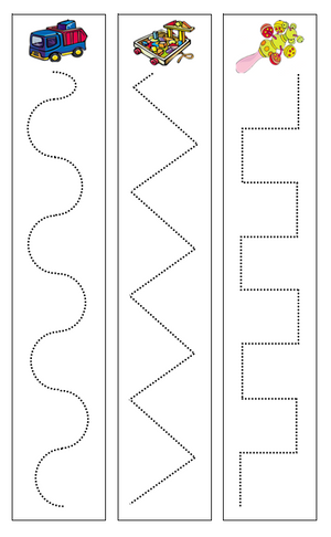 Toys Cutting Work - Montessori Print Shop preschool cutting practice