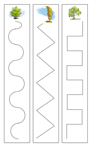 Trees Cutting Work - Montessori Print Shop preschool cutting practice