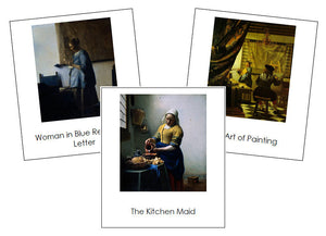 Johannes Vermeer Art Cards - montessori art materials