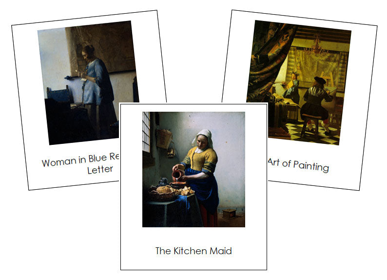 Johannes Vermeer Art Cards - montessori art materials