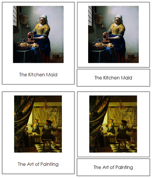 Johannes Vermeer Art Cards - Montessori Print Shop