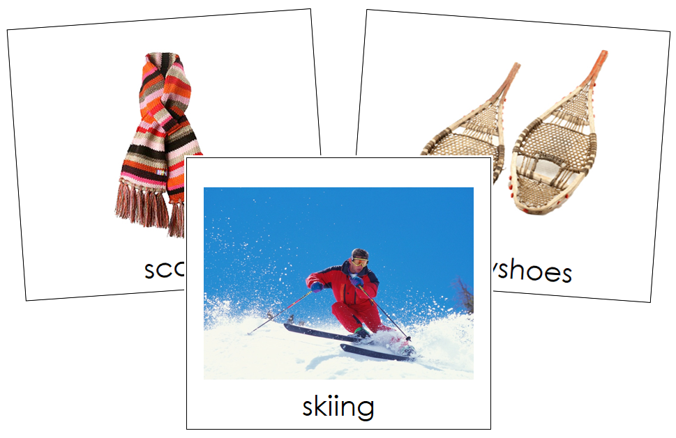 Winter Season Cards - Toddler Cards - Montessori Print Shop