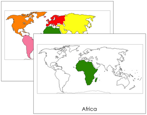 World Flashcards (color-coded) - Montessori Print Shop